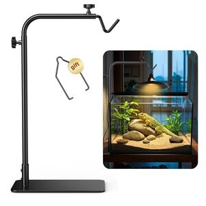 Adjustable Black Reptile Lamp Stand